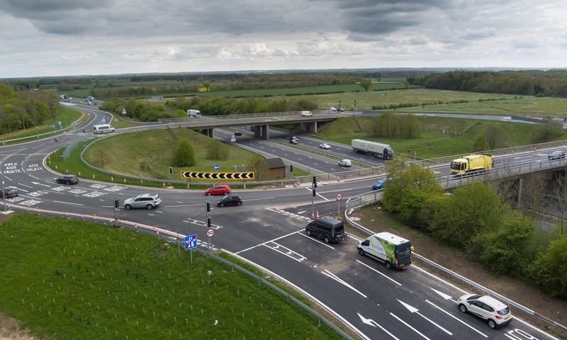 A1(M) junction improvement project is complete